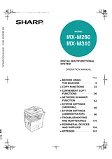 Sharp MX-M260 Справочник Пользователя