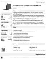 Kensington KeyFolio Exact™ - Thin Folio with Keyboard for iPad® Air - Black K97006US Leaflet