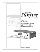 Sunfire Classic Vacuum Tube Preamplifier Manuel D’Utilisation