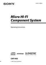 Sony CMT-HX3 User Manual