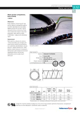 Hellermann Tyton 161-44000 SBPAV01.5-PA6-BK-30M Spiral Binding Cable Protection Black 161-44000 Data Sheet