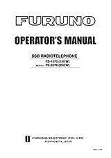 Furuno FS-1570 Инструкции По Обслуживанию