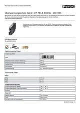 Phoenix Contact Overvoltage protection for sub-distribution IP20 2801593 Fiche De Données