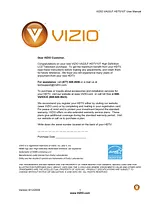 VIZIO VA22LF Справочник Пользователя