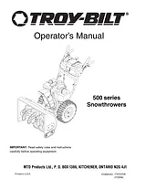 Troy-Bilt 500 series User Manual