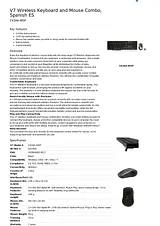 V7 Wireless Keyboard and Mouse Combo, Spanish ES CK2A0-4E5P Prospecto