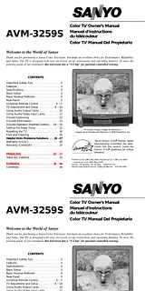 Sanyo avm-3259s Справочник Пользователя