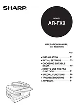 Sharp AR-FX9 Manual Do Utilizador