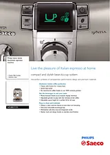 Saeco Super-automatic espresso machine HD8837/05 HD8837/05 Merkblatt
