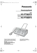 Panasonic KXFT988FX 작동 가이드