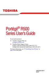 Toshiba r500-s5002 User Guide
