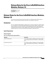 Cisco Cisco Interface Module for LoRaWAN 868MHz and 915MHz 릴리즈 노트