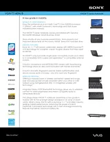 Sony VGN-TT160N/B Specification Guide