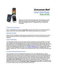 Cincinnati Bell Cell Phone 6126 Folheto