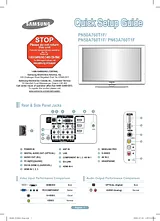 Samsung pn50a760 Quick Setup Guide