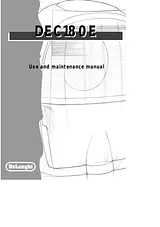 DeLonghi DEC180E Manual Do Utilizador