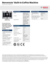 Bosch TKN68E75UC Product Datasheet