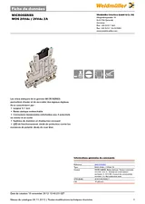 Weidmueller OPTO MOS 24VDC / 24VDC 2A 8607350000 Техническая Спецификация