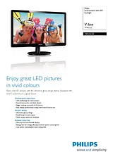 Philips LCD monitor with LED backlight 190V4LSB 190V4LSB/00 Dépliant