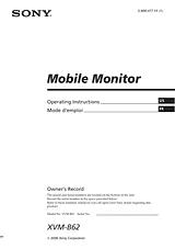 Sony XVM-B62 Manual
