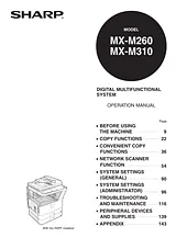 Sharp MX-M260 Справочник Пользователя
