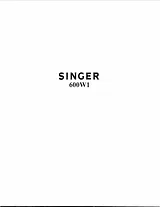 SINGER 600W1 User Manual