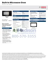 Bosch HMB5061 Product Datasheet
