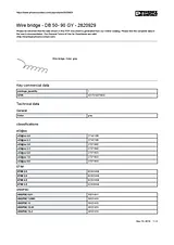 Phoenix Contact Wire bridge DB 50- 90 GY 2820929 2820929 Data Sheet