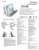 Sony PCV-W600G Specification Guide