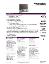 Sony KDF-60XBR950 Specification Guide