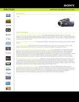 Sony HDR-CX520V Specification Guide