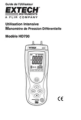 Extech HD700 Differential Pressure Manometer (2psi) HD700 Справочник Пользователя