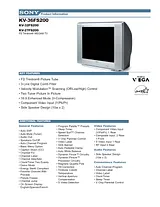 Sony KV32Fs200 Specification Guide