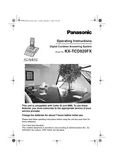 Panasonic kx-tcd820fx 用户手册