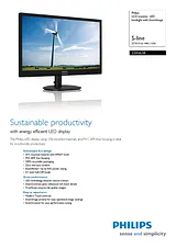 Philips LCD monitor, LED backlight 220S4LSB 220S4LSB/00 Leaflet