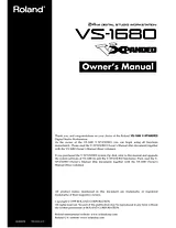 Roland VS-1680 Manual Do Utilizador