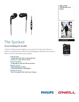Philips THE SPECKED in ear headset SHO9575BW SHO9575BW/28 Prospecto
