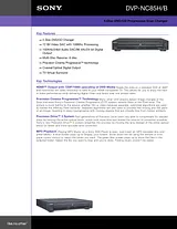 Sony DVP-NC85H Guia De Especificaciones