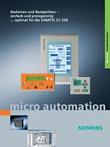 Siemens 6ES7272-0AA30-0YA1 TD 200 Text-Display TD 200 Resolution 20 characters per line Interface(s) RS 485 Protection t 6ES7272-0AA30-0YA1 Ficha De Dados