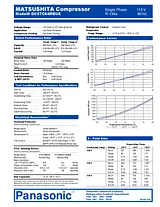 Panasonic DC57C84RCU6 Specification Sheet