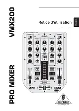 Behringer DJ Mixer VMX200 USB 000-A2R01-00010 Data Sheet