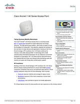 Cisco Aironet 1140 AIR-CT12-1140E5 데이터 시트