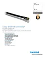 Philips SDW5213O 50 ft RG6 Compression F connectors Quad shield cable SDW5213O/17 Dépliant