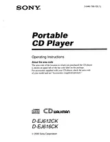 Sony D-EJ616CK Manual