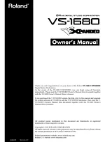 Roland VS-1680 Справочник Пользователя