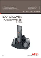 AEG Body hair trimmer, Hair clipper, Ear/nose hair trimmer BHT 5640 washable 520646 Manual De Usuario