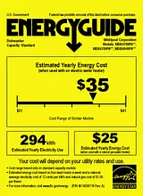 Maytag MDB6769PAS-SS Energy Guide