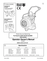 Billy Goat QUIET BLOW QB1004 User Manual