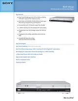 Sony rdr-vx521 Guide De Spécification