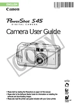 Canon PowerShot S45 Mode D'Emploi